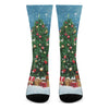 Christmas Tree And Snow Print Crew Socks