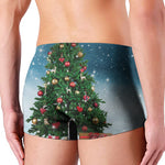 Christmas Tree And Snow Print Men's Boxer Briefs