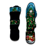 Christmas Tree And Snow Print Muay Thai Shin Guard