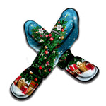 Christmas Tree And Snow Print Muay Thai Shin Guard