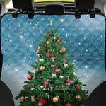 Christmas Tree And Snow Print Pet Car Back Seat Cover