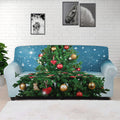 Christmas Tree And Snow Print Sofa Cover