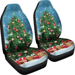 Christmas Tree And Snow Print Universal Fit Car Seat Covers