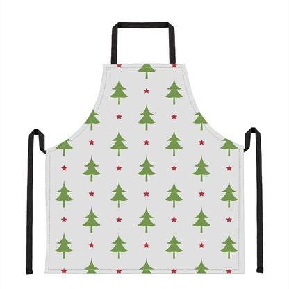 Christmas Tree And Star Pattern Print Apron