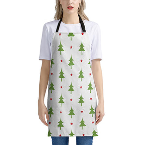 Christmas Tree And Star Pattern Print Apron