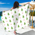 Christmas Tree And Star Pattern Print Beach Sarong Wrap