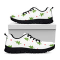 Christmas Tree And Star Pattern Print Black Running Shoes