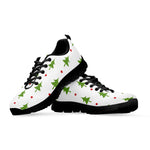 Christmas Tree And Star Pattern Print Black Sneakers