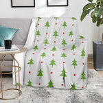 Christmas Tree And Star Pattern Print Blanket