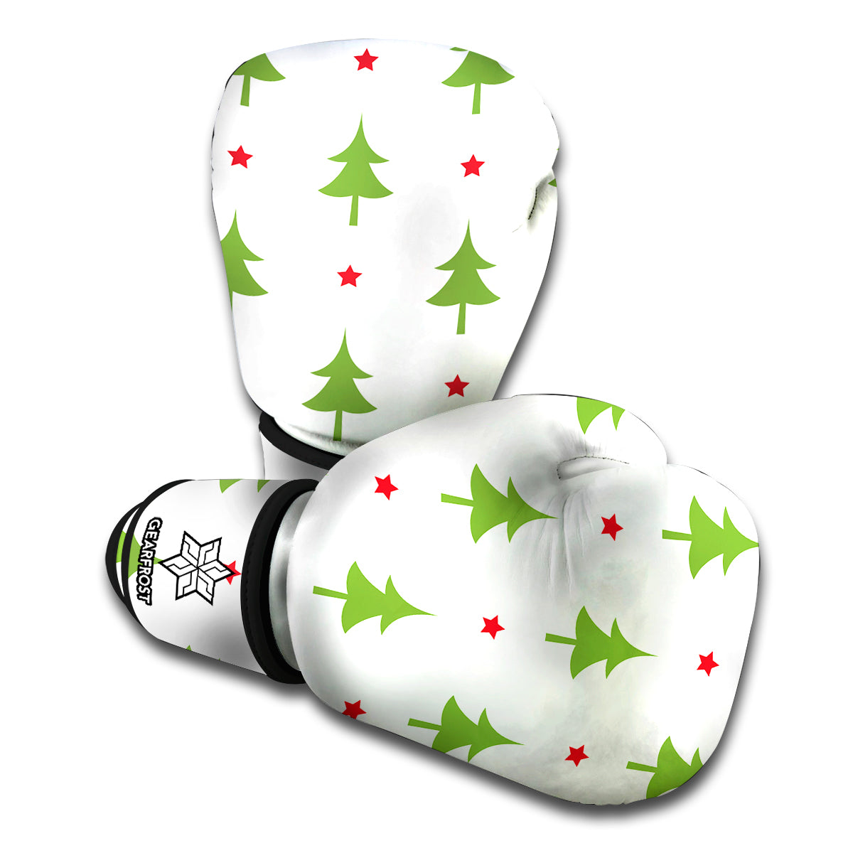 Christmas Tree And Star Pattern Print Boxing Gloves