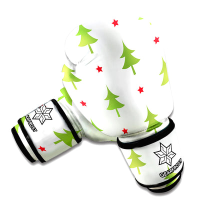 Christmas Tree And Star Pattern Print Boxing Gloves