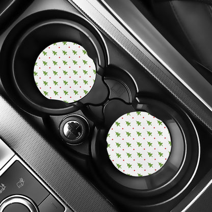 Christmas Tree And Star Pattern Print Car Coasters