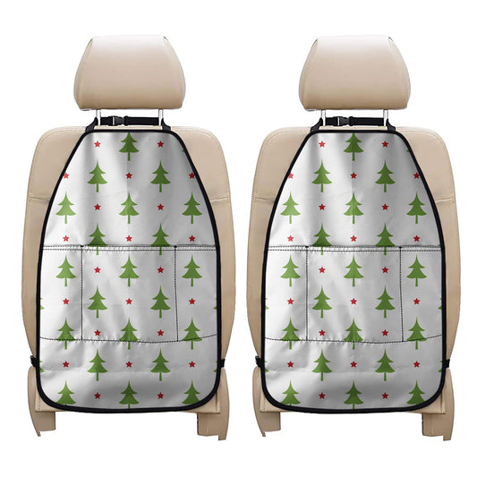 Christmas Tree And Star Pattern Print Car Seat Organizers