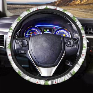 Christmas Tree And Star Pattern Print Car Steering Wheel Cover