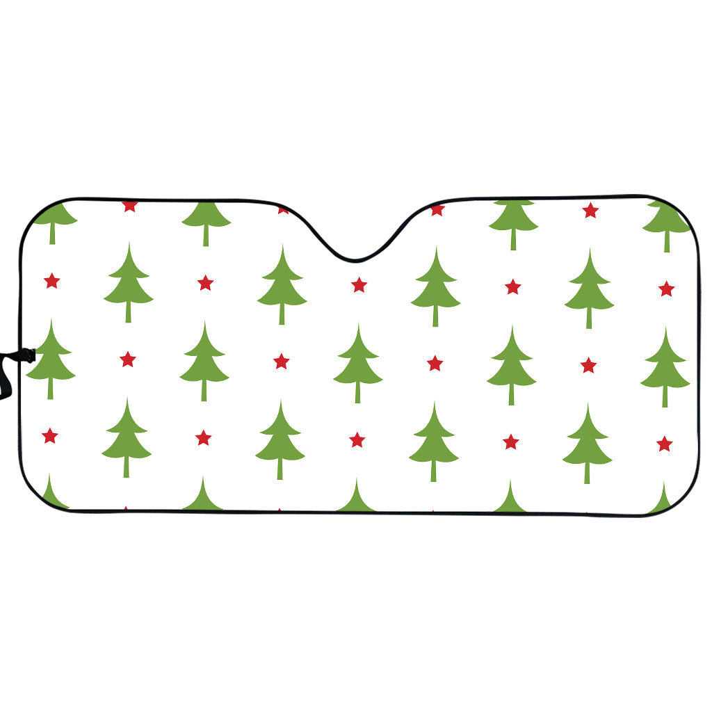 Christmas Tree And Star Pattern Print Car Sun Shade