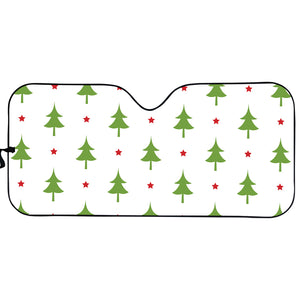 Christmas Tree And Star Pattern Print Car Sun Shade