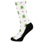 Christmas Tree And Star Pattern Print Crew Socks