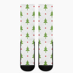 Christmas Tree And Star Pattern Print Crew Socks