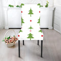 Christmas Tree And Star Pattern Print Dining Chair Slipcover