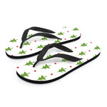 Christmas Tree And Star Pattern Print Flip Flops
