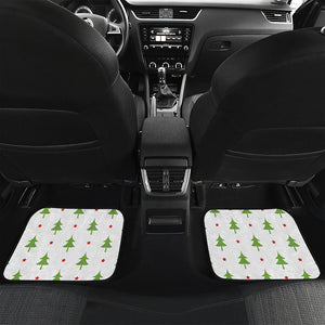 Christmas Tree And Star Pattern Print Front and Back Car Floor Mats