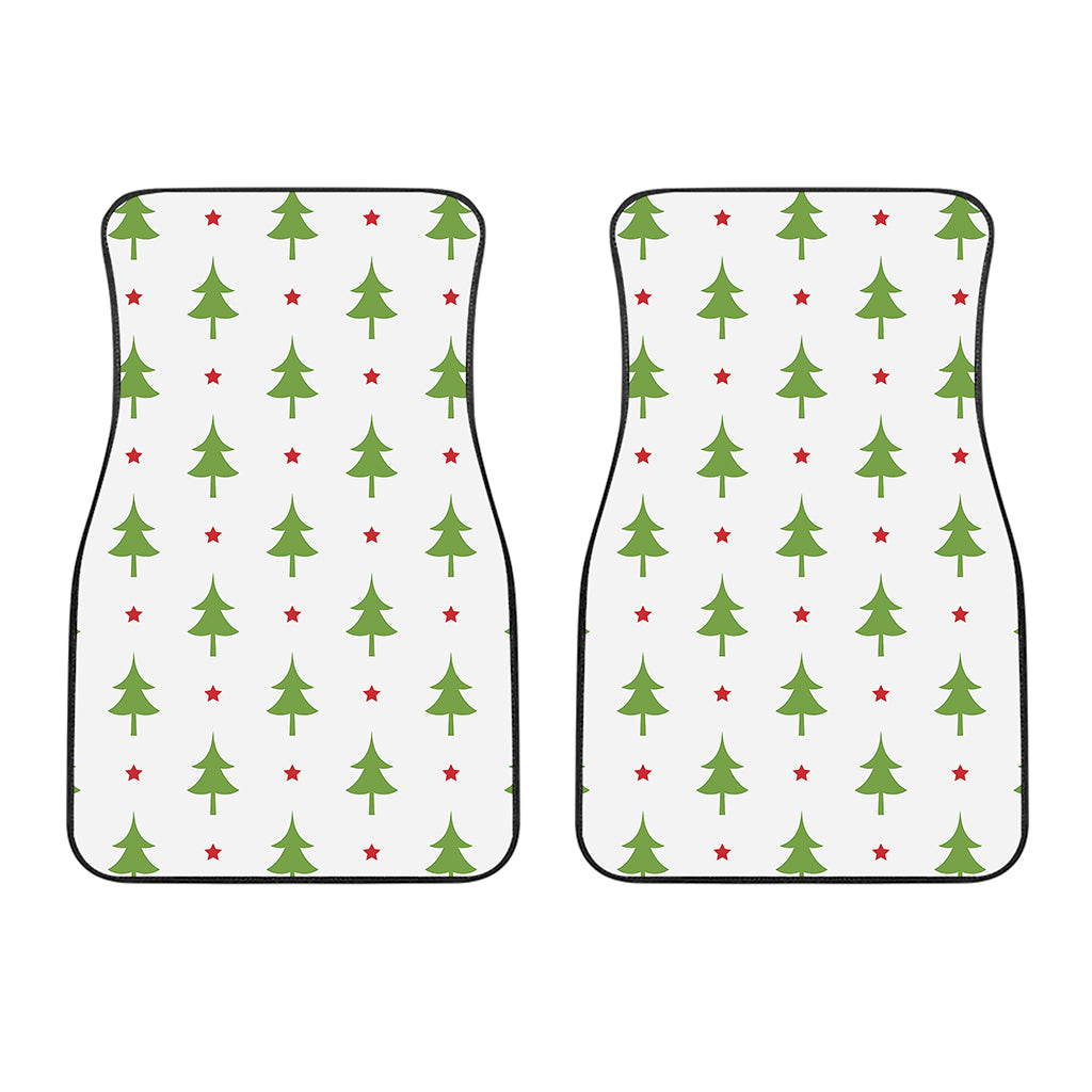 Christmas Tree And Star Pattern Print Front Car Floor Mats