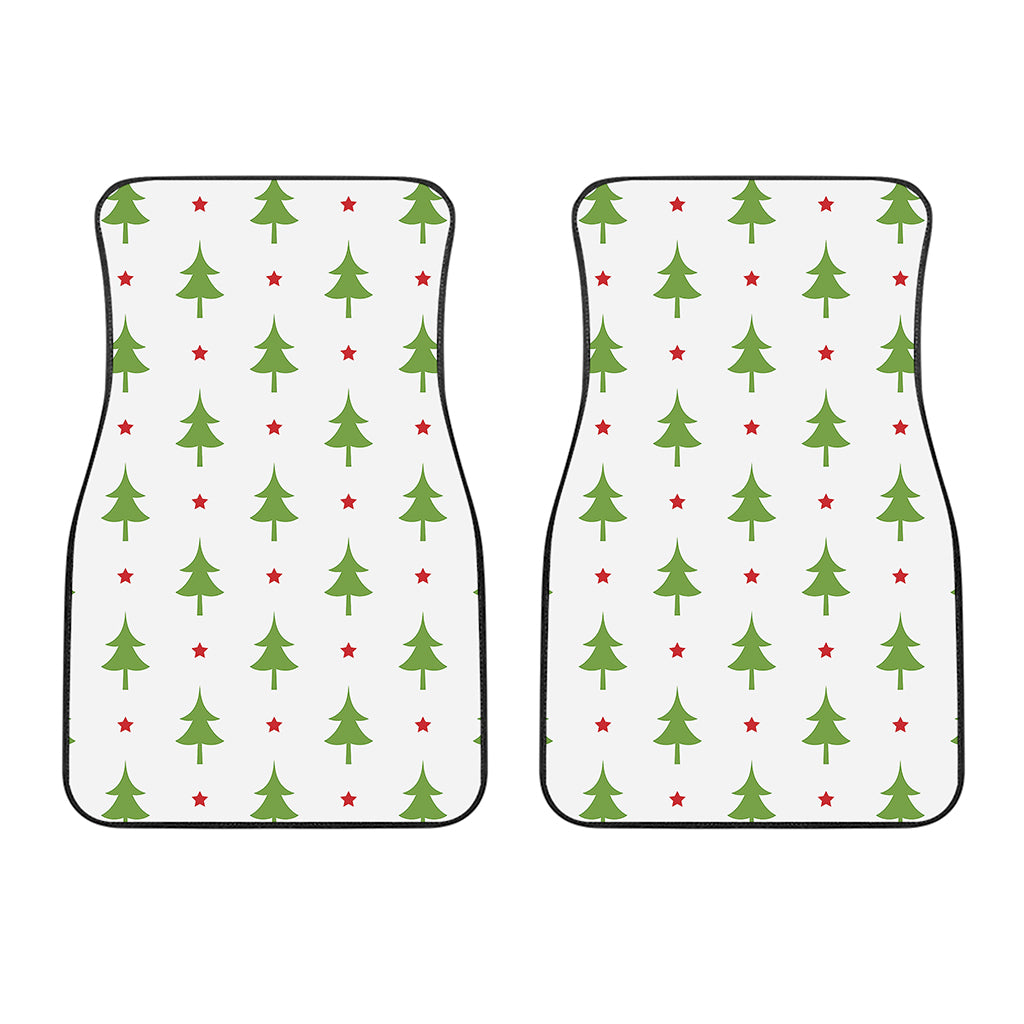 Christmas Tree And Star Pattern Print Front Car Floor Mats