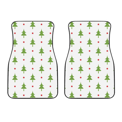 Christmas Tree And Star Pattern Print Front Car Floor Mats