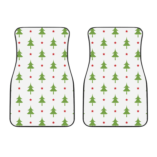Christmas Tree And Star Pattern Print Front Car Floor Mats