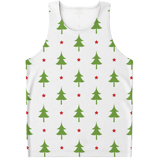 Christmas Tree And Star Pattern Print Men's Tank Top
