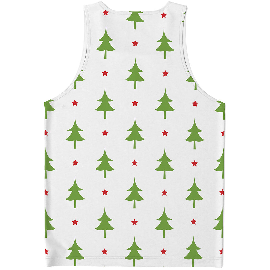 Christmas Tree And Star Pattern Print Men's Tank Top