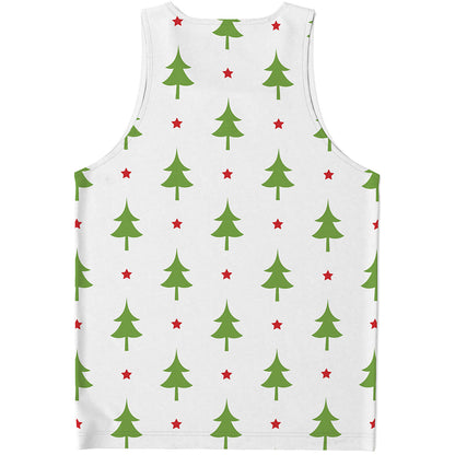 Christmas Tree And Star Pattern Print Men's Tank Top