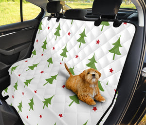 Christmas Tree And Star Pattern Print Pet Car Back Seat Cover