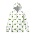 Christmas Tree And Star Pattern Print Pullover Hoodie