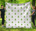 Christmas Tree And Star Pattern Print Quilt