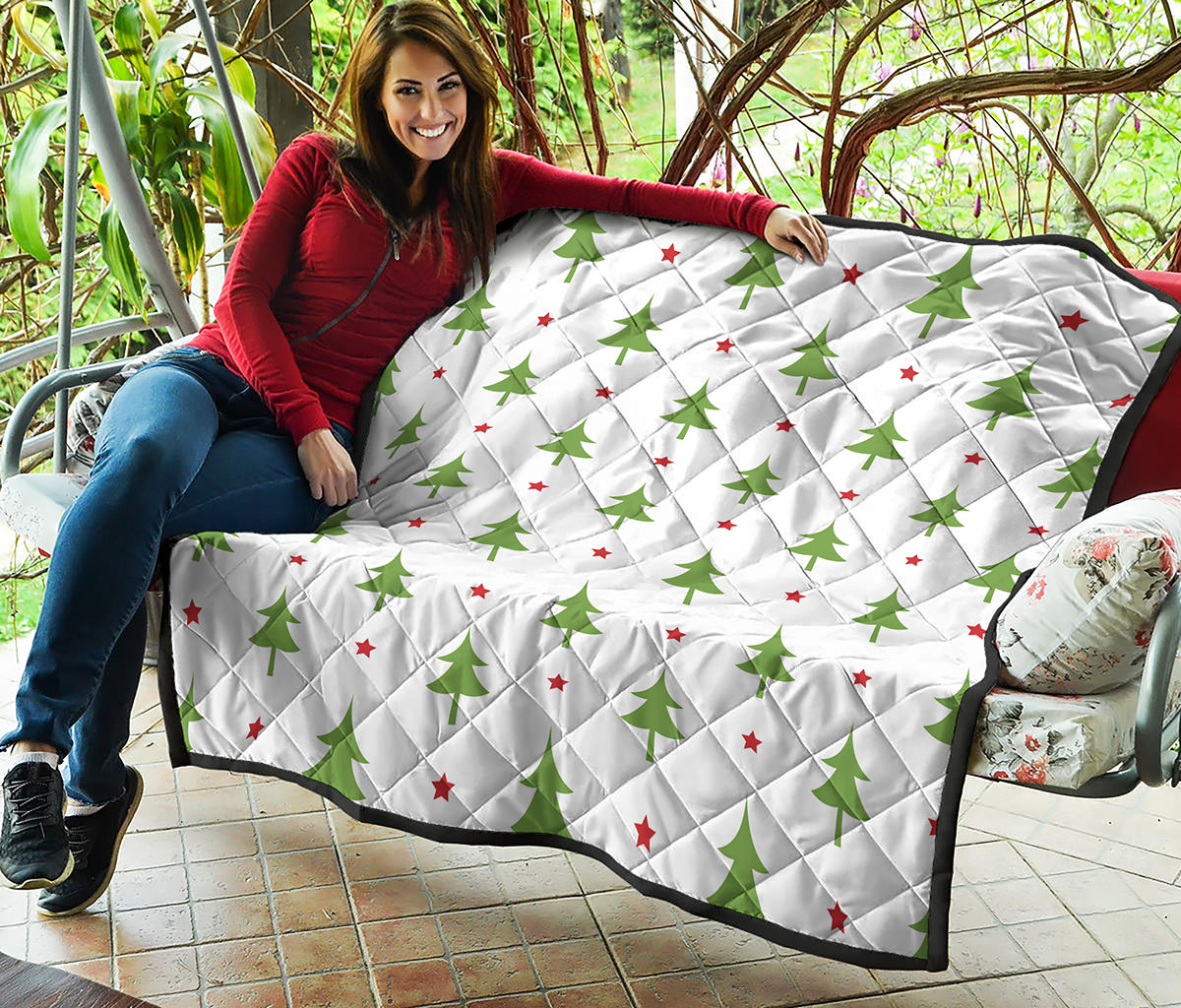 Christmas Tree And Star Pattern Print Quilt