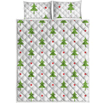 Christmas Tree And Star Pattern Print Quilt Bed Set