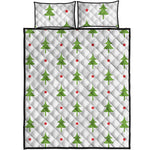 Christmas Tree And Star Pattern Print Quilt Bed Set