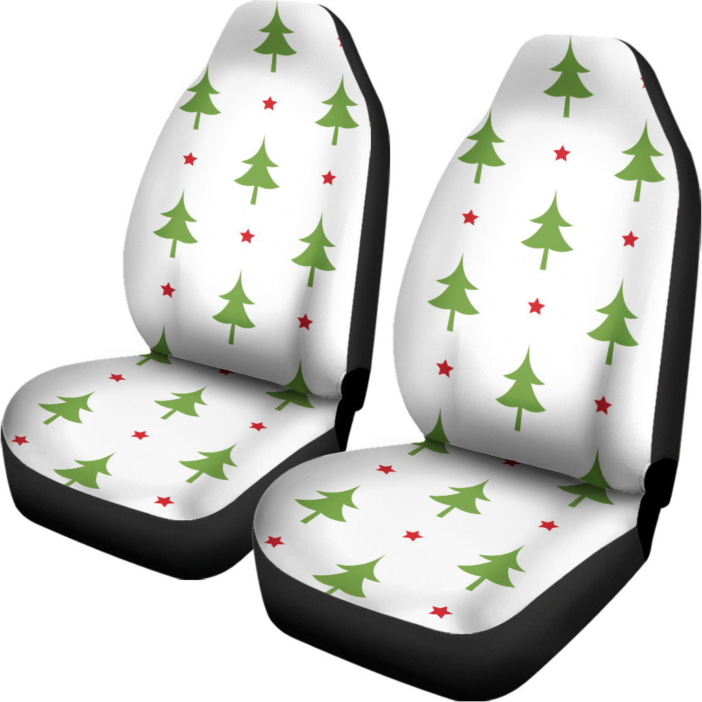 Christmas Tree And Star Pattern Print Universal Fit Car Seat Covers