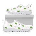 Christmas Tree And Star Pattern Print White Running Shoes