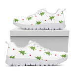 Christmas Tree And Star Pattern Print White Sneakers