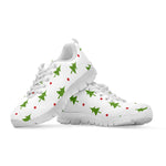 Christmas Tree And Star Pattern Print White Sneakers