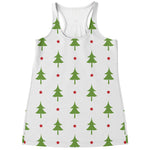 Christmas Tree And Star Pattern Print Women's Racerback Tank Top