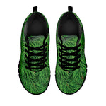 Christmas Tree Branches Print Black Sneakers