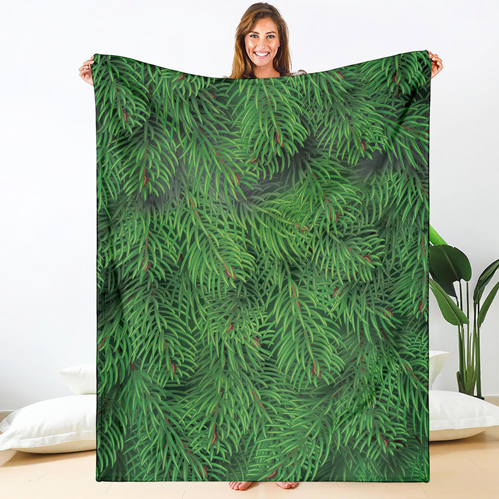 Christmas Tree Branches Print Blanket