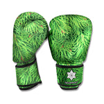 Christmas Tree Branches Print Boxing Gloves