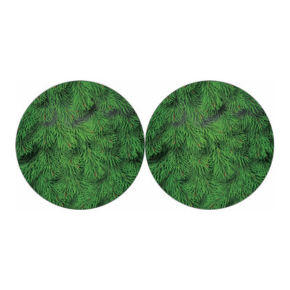 Christmas Tree Branches Print Car Coasters