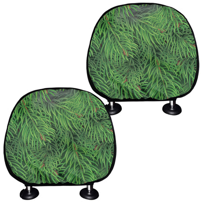 Christmas Tree Branches Print Car Headrest Covers