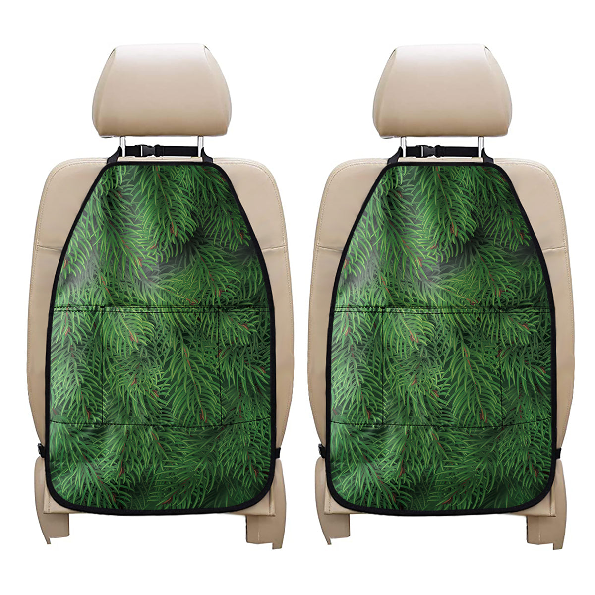 Christmas Tree Branches Print Car Seat Organizers