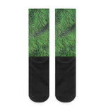 Christmas Tree Branches Print Crew Socks